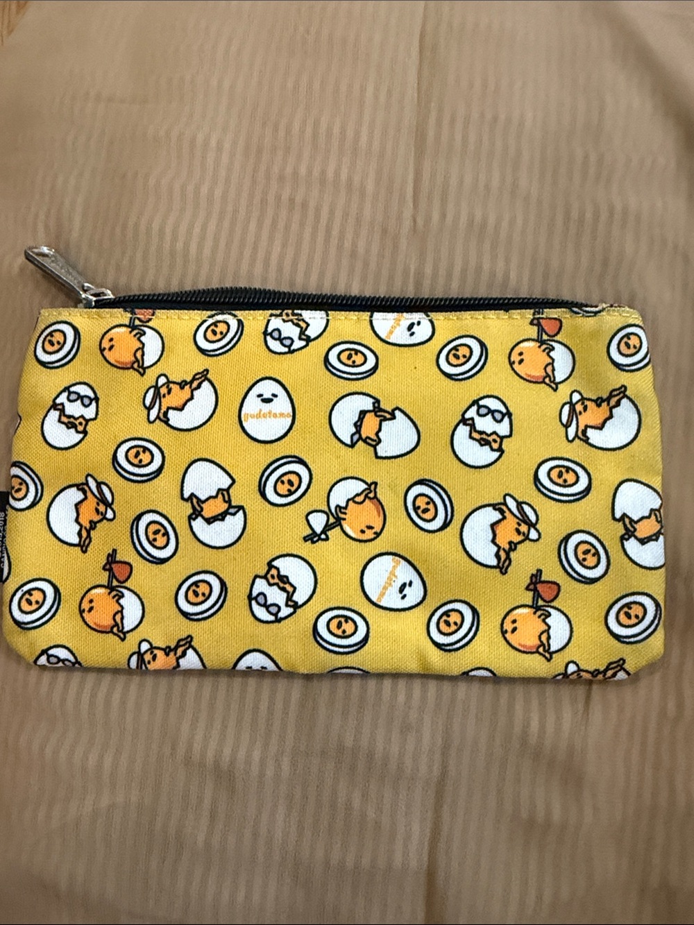 Gudetama Yellow Cartoon Zip Pouch